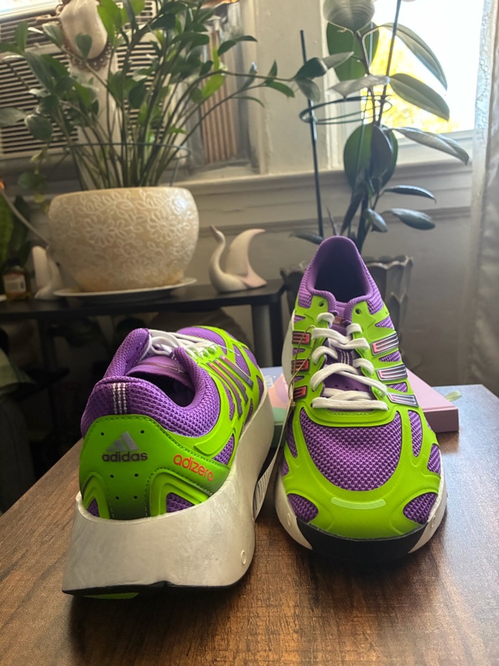 Adidas Adizero Aruku /Active Purple Solar Green" colorway / Women Size 9 / NWT - Picture 3 of 12